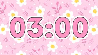 🌼 3 Minute Timer With Relaxing Lofi Music, Alarm & Cute Daisies | 4K Countdown screenshot 4