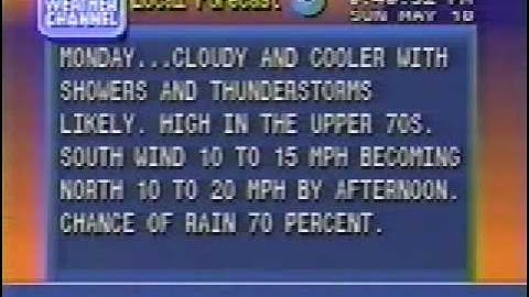 TWC Local Forecast - May 18, 1997 Weatherstar 4000