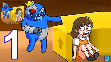 Rainbow Monster: Blue Survivor - Gameplay Walkthrough Part 1 Save Blue From Rainbow Friends (Android