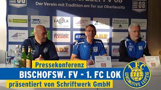 Pressekonferenz nach dem Pokalspiel gegen den Bischofswerdaer FV am 31.10.2019