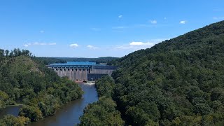 Drone view of Alatoona Dam, Cartersville, Georgia