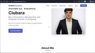 Andrei’s Portfolio - CS50x final project