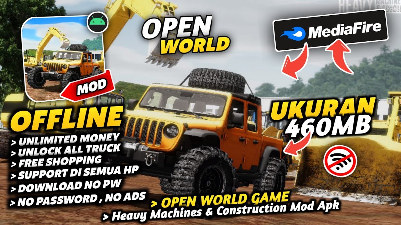 BARU! Heavy Machines & Construction Mod Apk V1.0.3 UNLIMITED MONEY