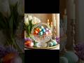 Beautiful Crystal Glass Vase Easter Spring Centerpiece ideas #diy #decoration #interior