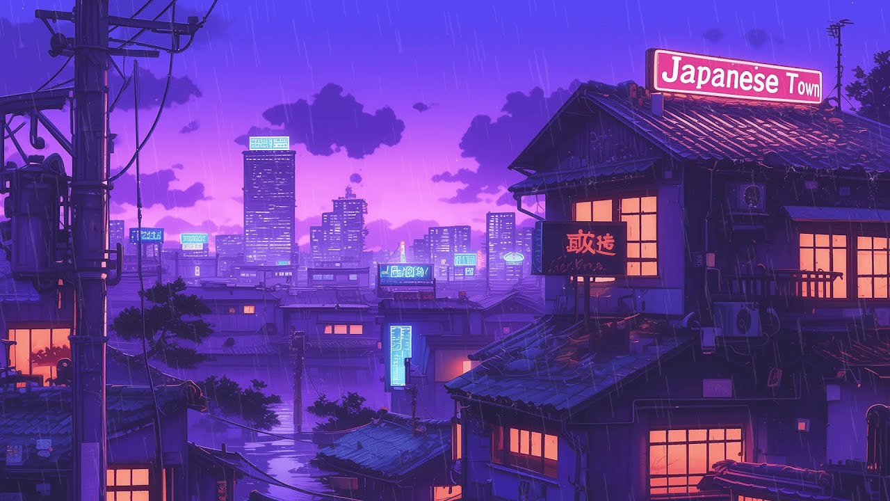 Retro Nights in Tokyo 🌧️ 80s 90s Lofi Hip Hop | Study Sleep Relax Nostalgic Rain | The Japanese Town
