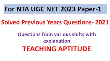 2021 PYQs Solution Paper 1 | Dr Triptii | Paper 1 NTA UGC NET/JRF 2023 | Global Online