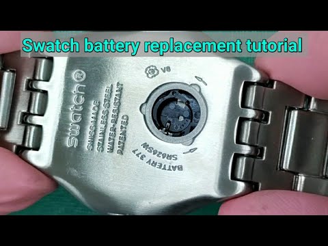 How to replace the battery Swatch watch (377). - YouTube