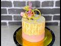 Minimalist Engagement Cake Design | Beginner-Friendly Tutorial 🌸