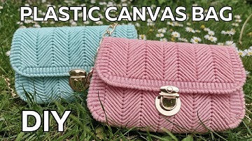 Plastic Canvas Mesh Bag | Everyone can make it! | Easy DIY Plastic Canvas Mesh Bag Tutorial