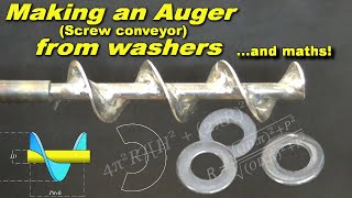 Making an Auger (feed conveyor) from Washers  ...and mathematics!