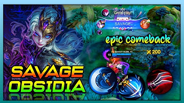 obsidia savage #obsidia  #mlbb #mobilelegends #mlbbcreatorcamp #sandzymlbb #shorts #viral #savage