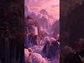 ultra realistic 3D fantasy heaven landscape, chinese architecture temples on floating islands,