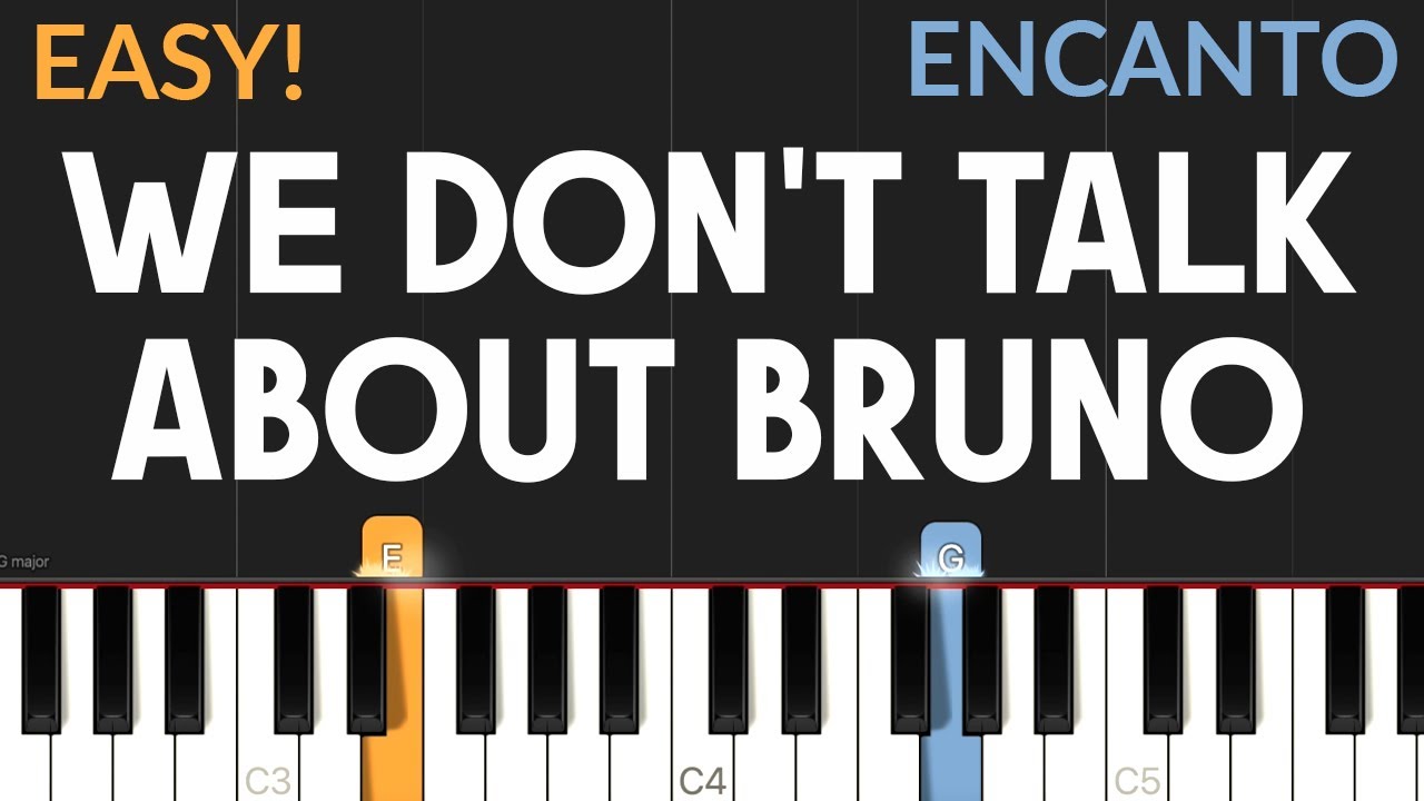We Don't Talk About Bruno - Encanto (Disney) | EASY/MEDIUM Piano ...