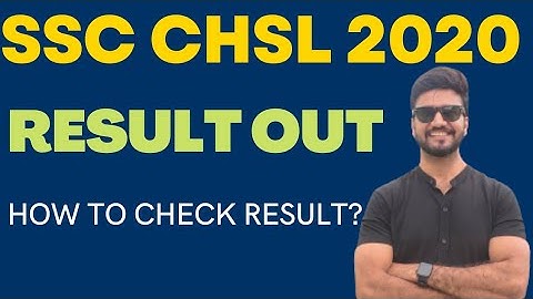 SSC CHSL 2020 TYPING RESULT OUT || HOW TO CHECK