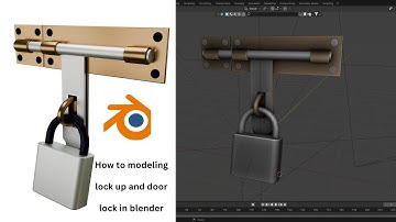 How to modeling lock up and door lock in blender tutorial part 1 