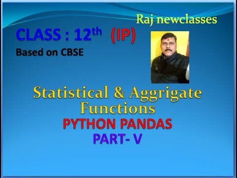Statistical & Aggregate Functions of Pandas - YouTube