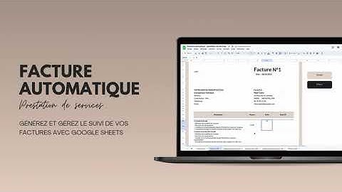 Facture automatique prestation de services - Google sheets template