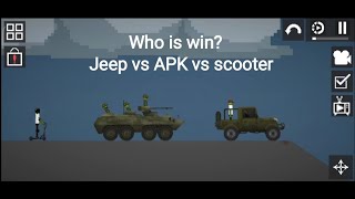 Who Is Win? Jeep Vs Apk Vs Scooter (Melon Sandbox)