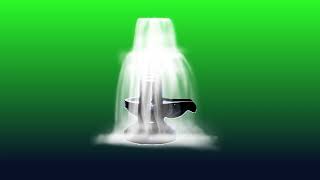 Water falling with Siva lingam green screen animation background free screenshot 1
