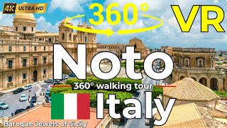 🇮🇹 Noto, Italy – 4K 360 Walking Tour – Scenic Baroque City Walk