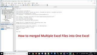 How to Combine Multiple Excel Files into One Excel || Macro VBA code|| 2 minutes easy excel tutorial