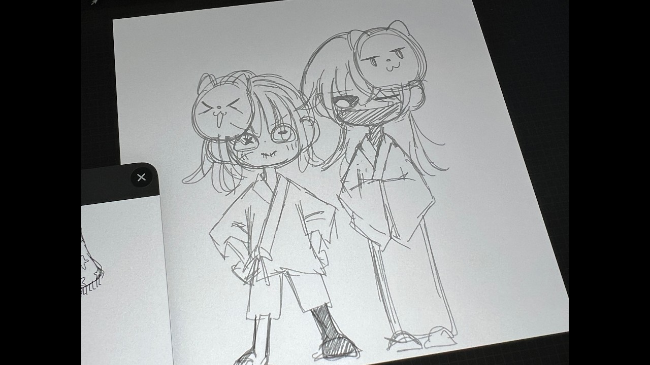 08/15 working on some chibi characters! ちびキャラ描きます！