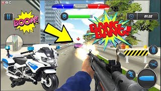 US Police Bike 2019 - Gangster Thief Chase Games LV1 6 - Android Gameplay Video screenshot 2