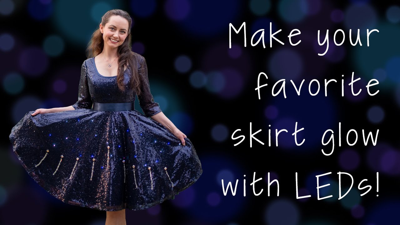 how to add fairy lights to a dress No sew, LED light installation in garments!