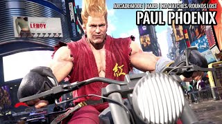 TEKKEN 8 | Arcade Mode | PAUL PHOENIX | Hard | No Matches/Rounds Lost | 4K 60FPS