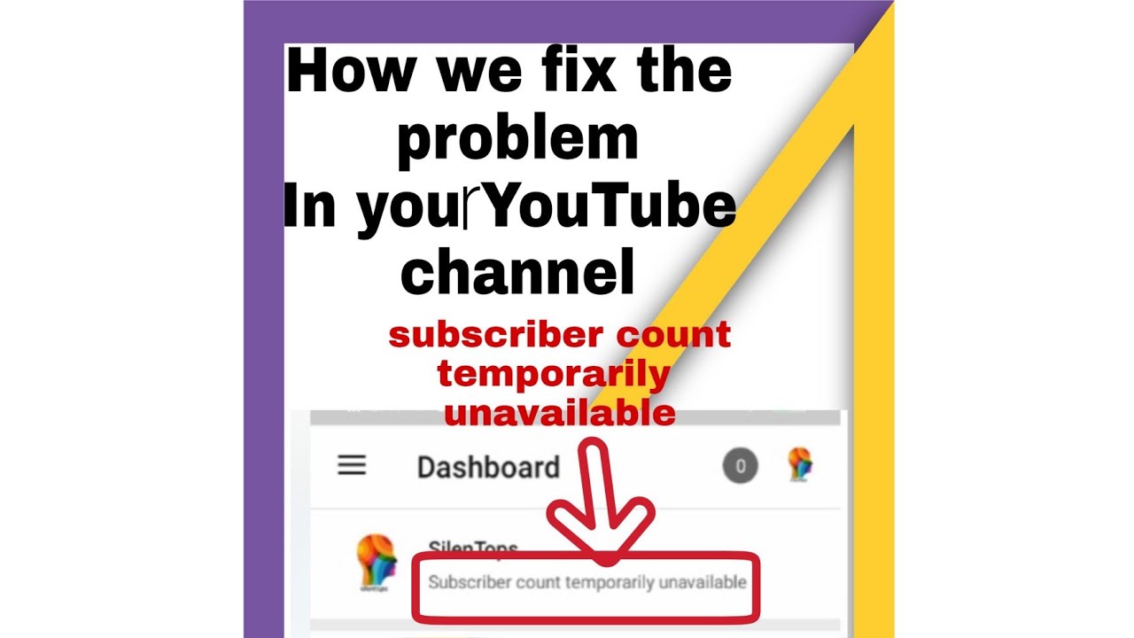 How fix the problem subscriber count temporarily unavailable