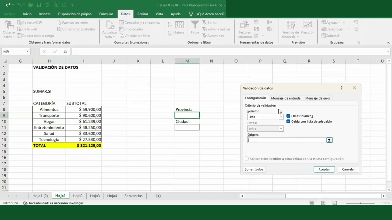 Clase 05 CURSO DE EXCEL PARA PRINCIPIANTES. Como organizar los registros de manera clara y confiable