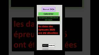 Les dates du brevet 2026 ont été dévoilées !!! #brevet #2011 #college #collegelife  #math #maths