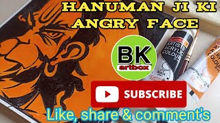 Lord Hanuman ji Angry Face drawing//Hanuman ji ki drawing//#bkartbox #hanumanjidrawing#hanuman