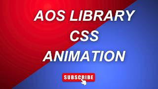 AOS Library Scroll Animation Tutorial | HTML CSS