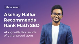 Akshay Hallur Recommends Rank Math SEO