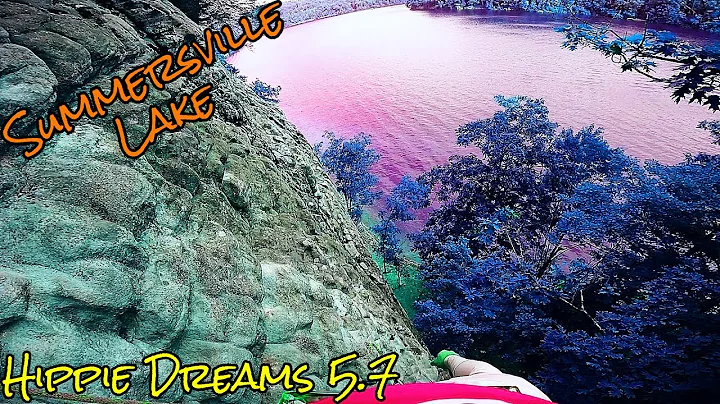 Rock climbing Hippie Dreams 5.7 at Summersville Lake located near New River Gorge WV