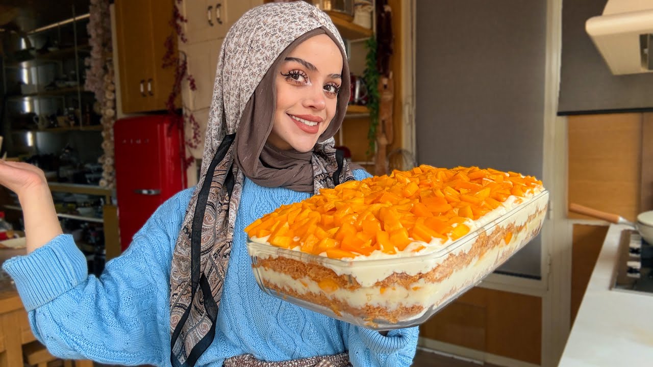 حلى المانغو، وصفة حلى لذيذة لرمضان 😍mango kunafeh dessert