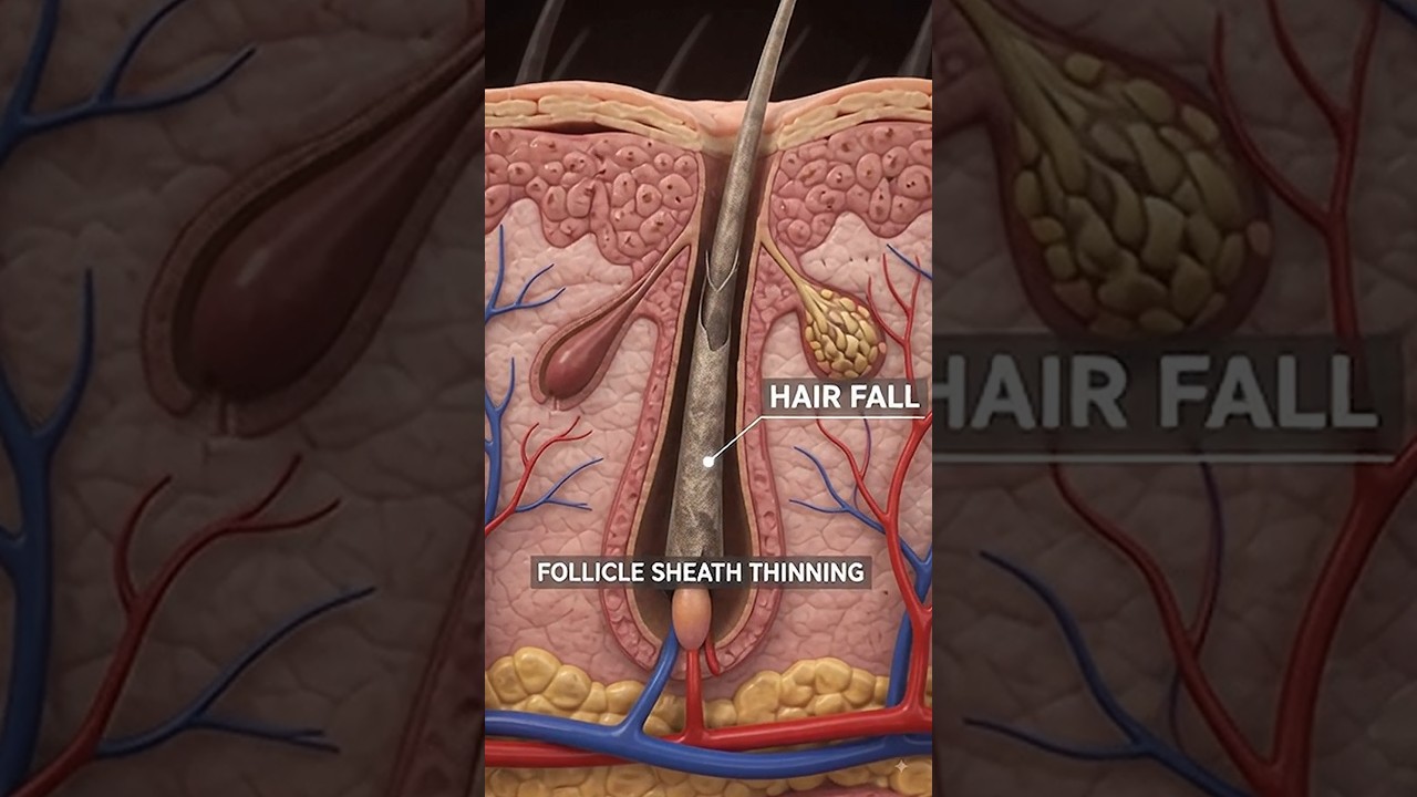 Hair Fall Explained Inside the Scalp | 3D Biology