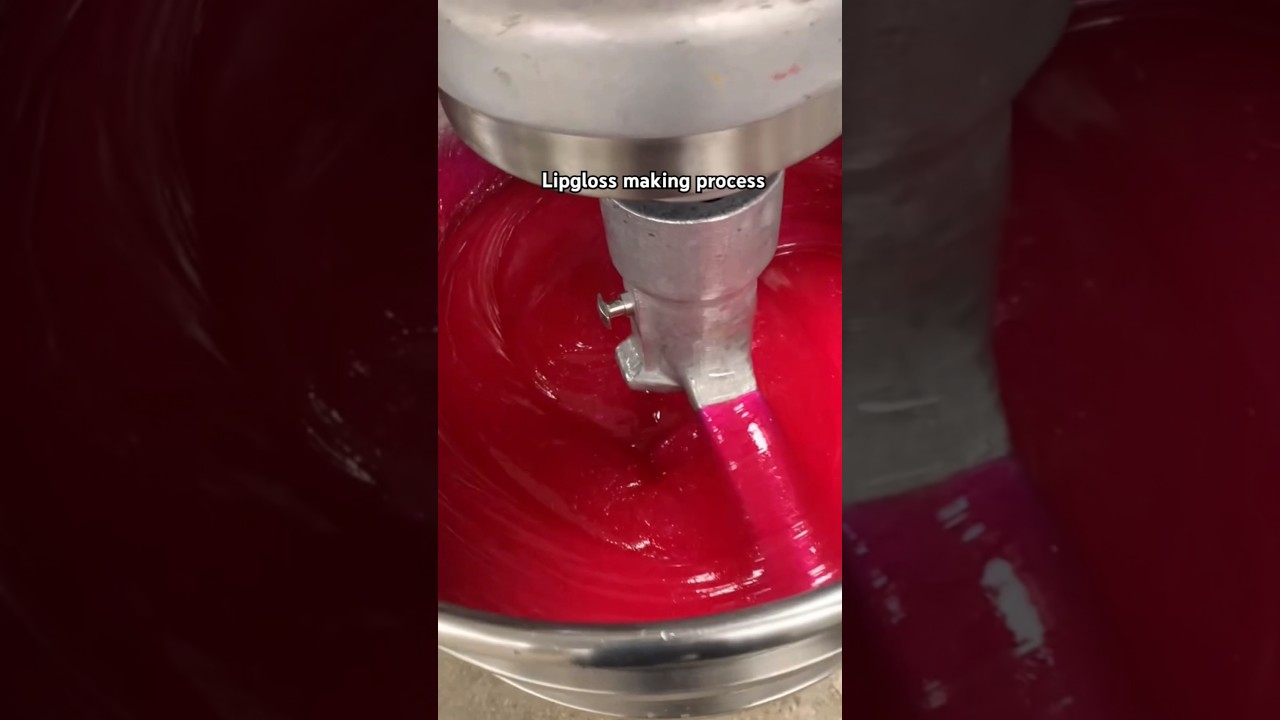 dark red lipgloss making process!2025