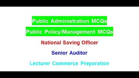 National Saving Officer/Senior Auditor/Commerce Preparation