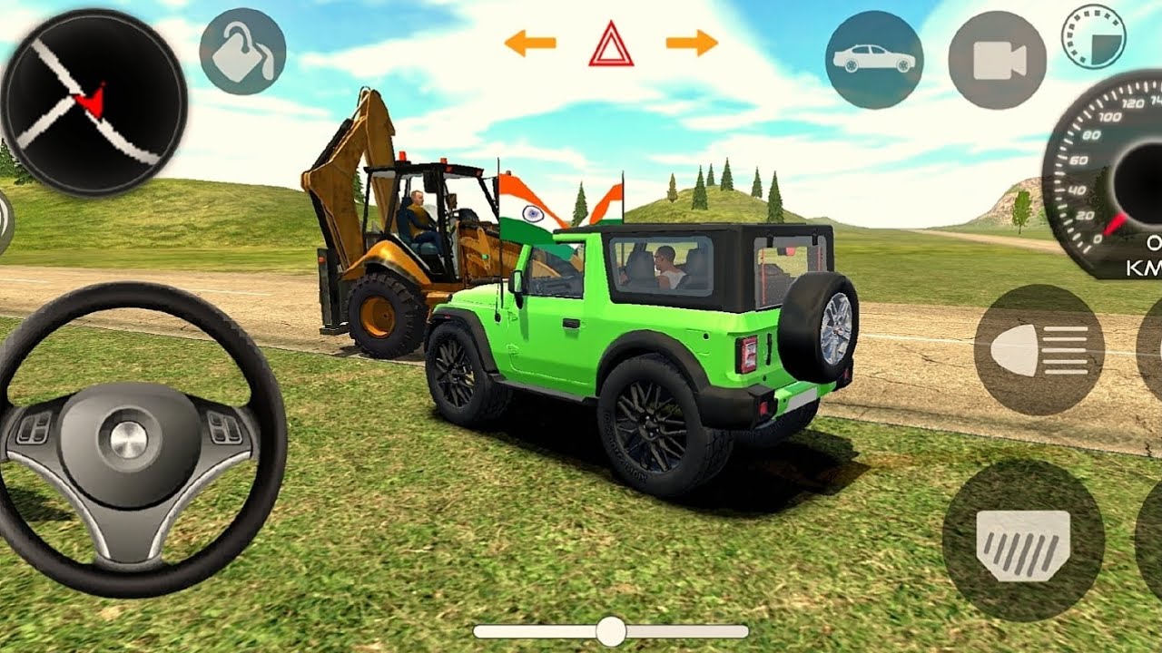 Modified Mahindra Thar😈Games:Indian green Thar (Gadi Wala Games) Car Game Android Game - 