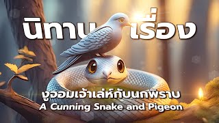 งูจอมเจ้าเล่ห์กับนกพิราบ [ A Cunning Snake and Pigeon ] | BabyStoryTales | BedtimeStories