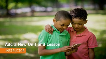 Lessons - Add a New Unit and Lesson - Instructor