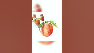 Still life fruit digital art procreate iPad painting by Aine Rafferty #shorts #art #peach