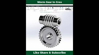 Worm gear in Creo Parametric | Shorts | cadx
