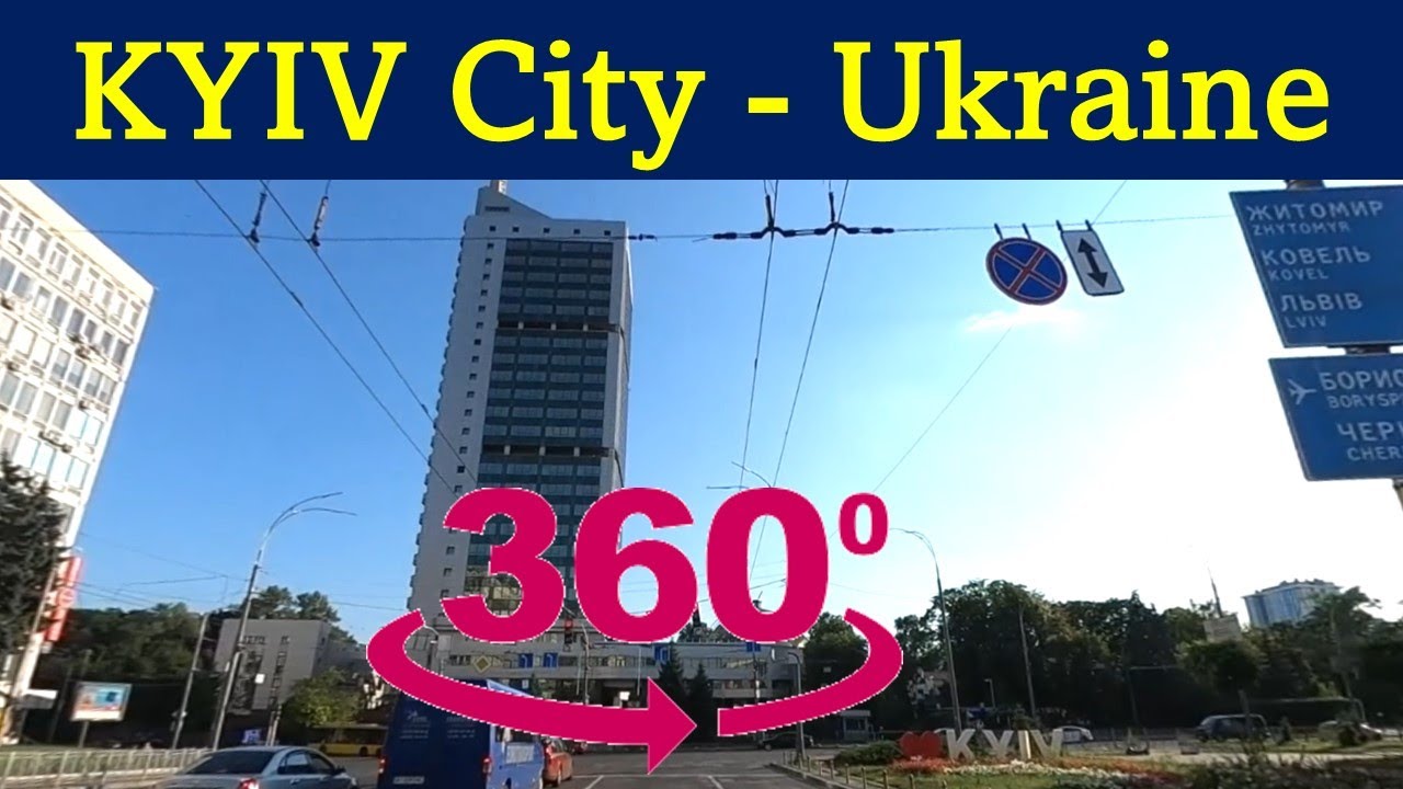 Ukraine Kyiv City in 360 view | Car Sun Roof View | Eyemmersive