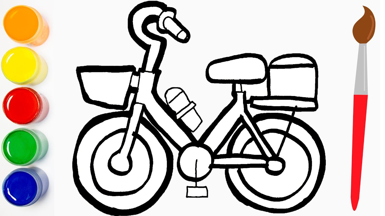 Cara Menggambar Dan Mewarnai Gambar Sepeda Monareta Untuk  