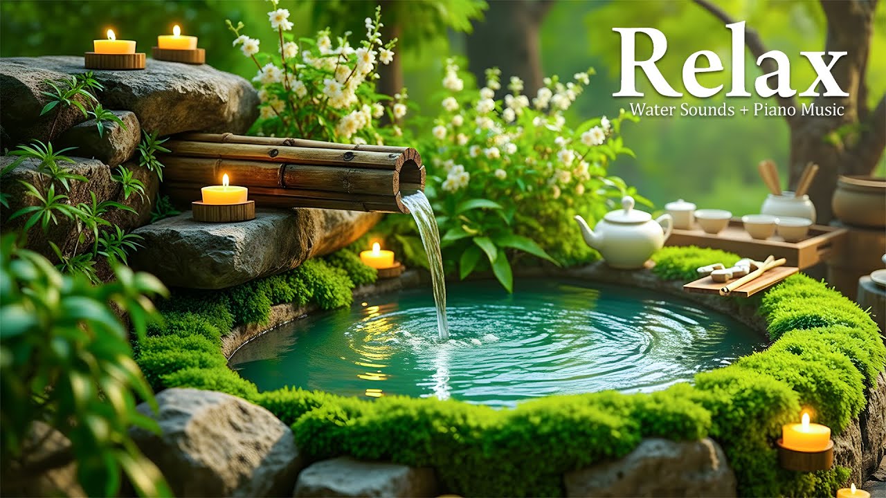Relaxing Piano Music for Healing + Water Sounds 🌿 Deep Healing for Stress Relief & Pure Relaxation