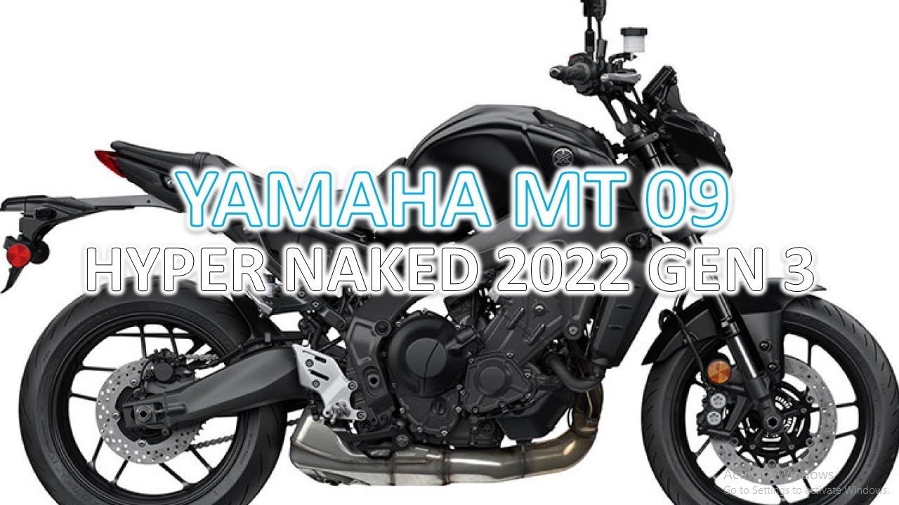 YAMAHA MT-09 2022 850 cm3, moto roadster, 3 700 km, Noir