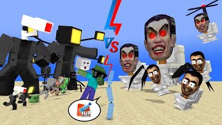 Monster School : BOSS SKIBIDI TOILET vs TITAN CAMERAMAN \& TV MAN - Minecraft Animation